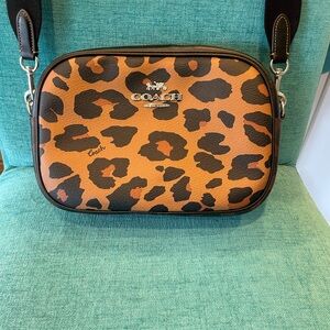 New Coach Jamie Camera Bag in Leopard Print